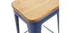 Sgabello da bar - Design industriale - Legno e acciaio - 76cm - Nuova edizione - Stylix image 7