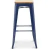 Sgabello da bar - Design industriale - Legno e acciaio - 76cm - Nuova edizione - Stylix image 7