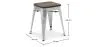 Sgabello da bar di design industriale - Legno e acciaio - 45 cm - Nuova edizione - Stylix image 7
