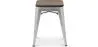 Sgabello da bar di design industriale - Legno e acciaio - 45 cm - Nuova edizione - Stylix image 7