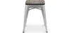 Sgabello da bar di design industriale - Legno e acciaio - 45 cm - Nuova edizione - Stylix image 7
