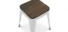 Sgabello da bar di design industriale - Legno e acciaio - 45 cm - Nuova edizione - Stylix image 7