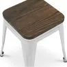 Sgabello da bar di design industriale - Legno e acciaio - 45 cm - Nuova edizione - Stylix image 7
