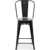 Sgabello da bar con schienale - Design industriale - 60 cm - Nuova edizione - Stylix image 7