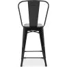 Sgabello da bar con schienale - Design industriale - 60 cm - Nuova edizione - Stylix image 7