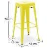 Sgabello da bar – Stile industriale – Acciaio – 76 cm – Stylix image 7