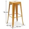 Sgabello da bar - Design industriale - 76cm - Nuova edizione - Stylix image 7
