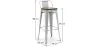 Sgabello da bar - Design industriale - Legno e Acciaio - 76cm - Stylix image 7