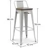 Sgabello da bar - Design industriale - Legno e Acciaio - 76cm - Stylix image 7