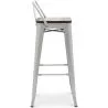 Sgabello da bar - Design industriale - Legno e Acciaio - 76cm - Stylix image 7