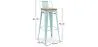 Sgabello da bar con schienale - Design industriale - Legno e acciaio - 76cm - Nuova edizione - Stylix image 7
