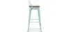 Sgabello da bar con schienale - Design industriale - Legno e acciaio - 76cm - Nuova edizione - Stylix image 7