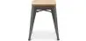 Sgabello da bar di design industriale - Legno e acciaio - 45cm - Nuova edizione - Stylix image 7