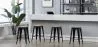 Sgabello da bar di design industriale - Legno e acciaio - 45cm - Nuova edizione - Stylix image 7
