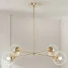 Lampada a soffitto dorata - Lampada a sospensione - 4 bracci - Luba image 7