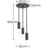 Lampada da soffitto - Lampada a sospensione - 3 bracci - Troy image 7