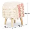 Sgabello Pouf Rotondo - Stile Boho Bali - Batty  image 7