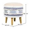 Sgabello Pouf Rotondo - Stile Boho Bali - Josephine  image 7