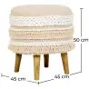 Sgabello Pouf Rotondo - Stile Boho Bali - Ivy  image 7