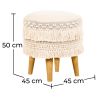 Sgabello Pouf Rotondo - Stile Boho Bali - Debra  image 7