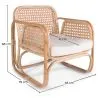 Sedia da salotto in rattan - Sedia di design - Boho Bali - Qawa image 7