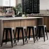 Sgabello da bar - Design industriale - Acciaio opaco - 60cm - Nuova edizione - Stylix image 7