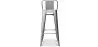 Sgabello da bar con schienale - Design industriale - 76 cm - Nuova edizione - Stylix image 7