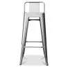 Sgabello da bar con schienale - Design industriale - 76 cm - Nuova edizione - Stylix image 7
