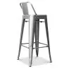 Sgabello da bar con schienale - Design industriale - 76 cm - Nuova edizione - Stylix image 7