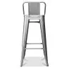 Sgabello da bar con schienale - Design industriale - 76 cm - Nuova edizione - Stylix image 7