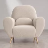 Poltrona con braccioli - Rivestita in tessuto bouclé - Belise image 7