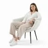 Poltrona con Braccioli - Rivestita in Tessuto Bouclé - Eila image 7