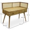 Scrivania in Stile Cannage in Legno Naturale - Oka image 7