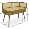Scrivania in Stile Cannage in Legno Naturale - Oka image 7