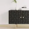 Credenza Vintage Nera - 2 Sportelli - Legno e Acciaio - Huisu image 7