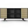 Credenza in Legno Naturale - Stile Vintage - Nero - Edan image 7