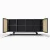 Credenza in Legno Naturale - Stile Vintage - Nero - Edan image 7