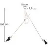 Lampada da soffitto flessibile - Lampada a sospensione - 2 bracci - Pats image 7