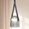 Lampada da soffitto - Lampada a sospensione - Pelle e vetro - Bim image 7