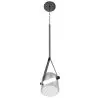 Lampada da soffitto - Lampada a sospensione - Pelle e vetro - Bim image 7