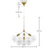 Lampada a soffitto con sfere di vetro - Lampada a sospensione - 12 globi - Glaub image 7