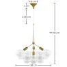 Lampada a soffitto con sfere di vetro - Lampada a sospensione - 12 globi - Glaub image 7