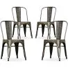 Confezione di 4 sedie da pranzo - Design industriale - Nuova edizione - Stylix image 7