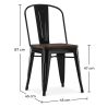Pack Tavolo da pranzo e 4 sedie da pranzo Design industriale - Nuova edizione - Bistrot Stylix image 7
