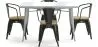 Pack Tavolo da pranzo e 4 sedie da pranzo con braccioli Design industriale - Nuova edizione - Bistrot Stylix image 7