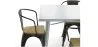 Pack Tavolo da pranzo e 4 sedie da pranzo con braccioli Design industriale - Nuova edizione - Bistrot Stylix image 7