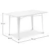 Pack Tavolo da pranzo e 4 sedie da pranzo con braccioli Design industriale - Nuova edizione - Bistrot Stylix image 7