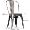Confezione di 4 sedie da pranzo - Design industriale - Nuova edizione- Stylix image 7