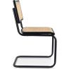 Sedia da pranzo - Design vintage - Legno e rattan naturale - Nero - Bastral image 7