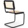 Sedia da pranzo - Design vintage - Legno e rattan naturale - Nero - Bastral image 7
